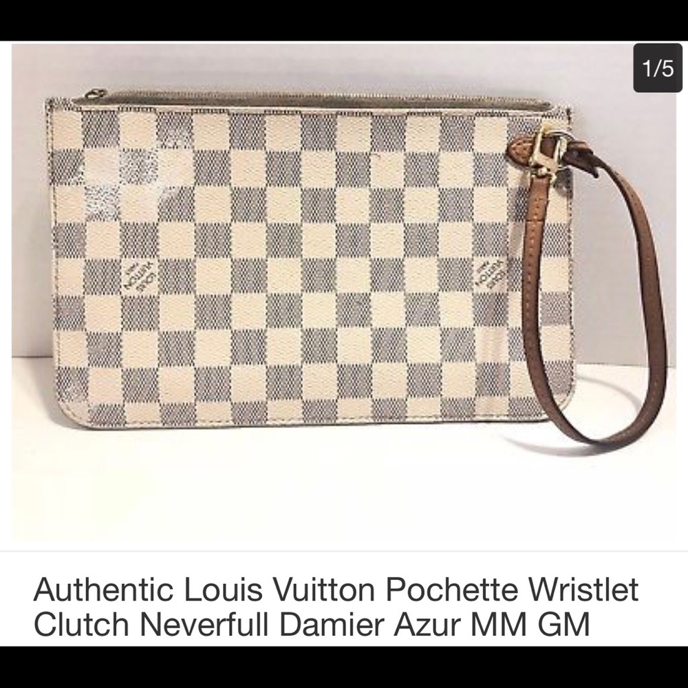 Authentic Louis Vuitton Pochette Wristlet Clutch